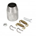 38-51mm Motorcycle Exhaust Muffler Pipe Modified Outlet System Stainless Steel Scooter