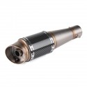 38-51mm Motorcycle Exhaust Muffler Pipe Stainless Steel With Silencer Bent/Straight Port