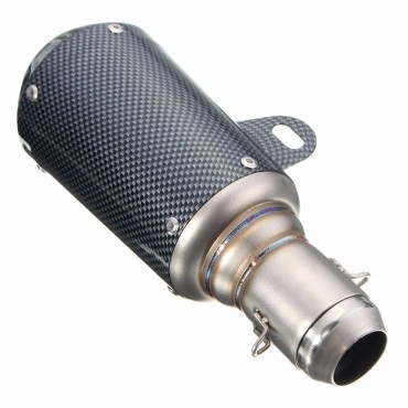 38-51mm Motorcycle GP Exhaust Muffler Pipe Silencer End Slip-On Stainless Steel