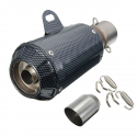 38-51mm Motorcycle GP Exhaust Muffler Pipe Silencer End Slip-On Stainless Steel