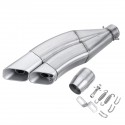 38-51mm Motorcycle Middle Connecting Tail Pipe Exhaust Muffler Silencer System Universal For Kawasaki Ninja400