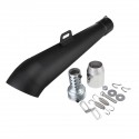 38-51mm Motorcycle Slip-On Exhaust Pipe Muffler With Silencer Universal Stainless Steel Black
