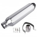 38-51mm Motorcycle Stainless Steel Exhaust Muffler Pipe with Silencer 400mm