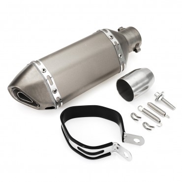 38-51mm Motorcycle Steel Short Exhaust Muffler Pipe With Removable Silencer Universal