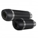 38-51mm Universal Motorcycle Carbon Fiber Exhaust Muffler Pipe with Silencer Long/Short Style