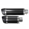 38-51mm Universal Motorcycle Carbon Fiber Exhaust Muffler Pipe with Silencer Long/Short Style