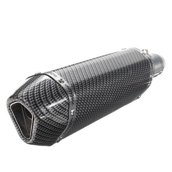 38-51mm Universal Stainless Steel Motorcycle Carbon Fiber Exhaust Muffler Pipe