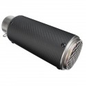 38-62mm Carbon Motorcycle Universal Exhaust Muffler Pipe Stainless Steel w/ Mesh