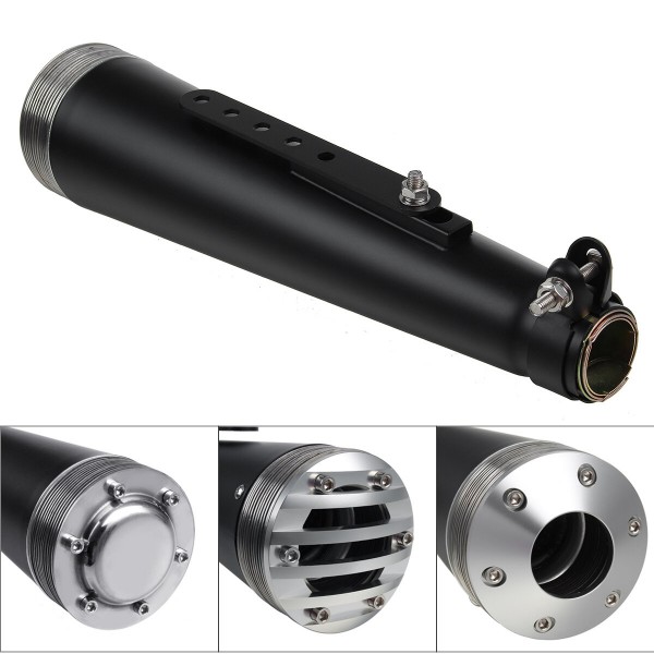 38/40/43MM Motorcycle Muffler Exhaust Silencer Pipe Retro For Cafe Racer Bobber Custom ATV