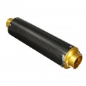 38mm-51mm Carbon Fiber Motorcycle Exhaust Pipe Muffler Slip-on Removable Silencer