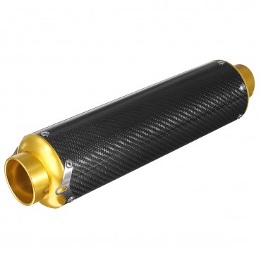 38mm-51mm Carbon Fiber Motorcycle Exhaust Pipe Muffler Slip-on Removable Silencer