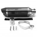38mm-51mm Double Air Outlet Motorcycle Exhaust Carbon Stainless Steel Muffler Pipe