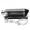 38mm-51mm Double Air Outlet Motorcycle Exhaust Carbon Stainless Steel Muffler Pipe