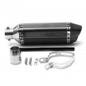 38mm-51mm Double Air Outlet Motorcycle Exhaust Carbon Stainless Steel Muffler Pipe