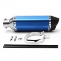 38mm-51mm Double Air Outlet Motorcycle Exhaust Carbon Stainless Steel Muffler Pipe