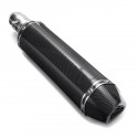 38mm-51mm Motorcycle Exhaust Muffler With Removable Silencer Carbon fiber Color