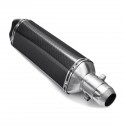 38mm-51mm Motorcycle Exhaust Muffler With Removable Silencer Carbon fiber Color