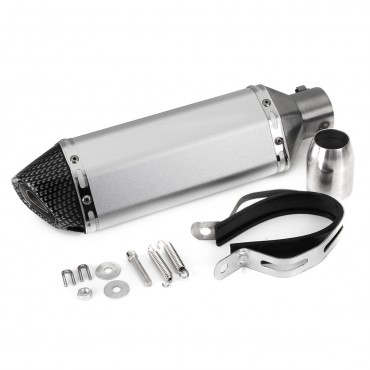 38mm-51mm Motorcycle Exhaust Muffler with Silencer Stainelss Steel Carbon Fiber Tip