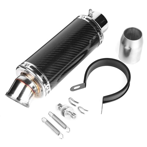 38mm-51mm Motorcycle Stainless Steel Exhaust Muffler Pipe with Silencer Kit Universal