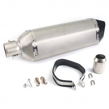 38mm-51mm Stainless Steel Exhaust Muffler Pipe Kit For Motorcycle ATV Universal