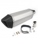 38mm-51mm Stainless Steel Exhaust Muffler Pipe Universal For Motorcycle ATV