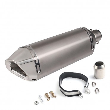 38mm-51mm Stainless Steel Exhaust Muffler Pipe Universal For Motorcycle ATV