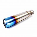 38mm-51mm Stainless Steel Half-blue Motorcycle Exhaust Muffler Pipe For Honda/Yamaha/Suzuki/Kawasaki