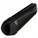 38mm Motorcycle Exhaust Muffler With Movable Silencer Carbon Fiber Color Metal