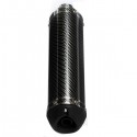 38mm Motorcycle Exhaust Muffler With Movable Silencer Carbon Fiber Color Metal