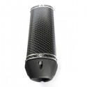 38mm Motorcycle Exhaust Muffler With Movable Silencer Carbon Fiber Color Metal