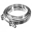 4inch Exhaust Down Pipe Stainless Steel 304 V-Band Clamp + 2Flange