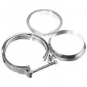 4inch Exhaust Down Pipe Stainless Steel 304 V-Band Clamp + 2Flange