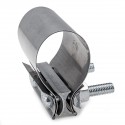 50/53/57/60/63/70/76mm Butt Joint Band Exhaust Pipe Clamp T304 Stainless Steel