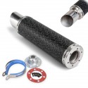 50mm Universal Motorcycle Carbon Fiber Exhaust Muffler Pipe Tip with Silencer