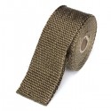 50mmx5m Exhaust Heat Wrap Insulation Pipe Tape Titanium Glass Fiber With 6 Stainless Ties