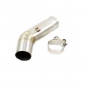 51mm Mid Exhaust Link Middle Connect Muffler Pipe Stainless Steel For Suzuki GSX R600 R750 K6/K7/K8 Motorcycle