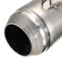 51mm Motorcycle Street Bike GP Exhaust Muffler Pipe Stainless Steel Silver OR Grilled Blue Mesh