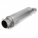 Inlet 36-51mm Motorcycle Exhaust Tail Tip Pipe Muffler Stainless Steel Modified Universal Titanium