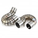 Motorcycle Exhaust Mid Link Pipe Muffler Metal Set For Honda CBR 1000 08-11 13-16