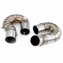 Motorcycle Exhaust Mid Link Pipe Muffler Metal Set For Honda CBR 1000 08-11 13-16