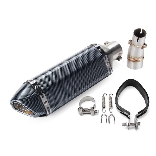 Motorcycle Exhaust Muffler Slip-On Middle Pipe For Kawasaki Z250 Ninja 300 250R