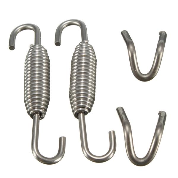 Pair 64mm Stainless Steel Muffler Exhaust Pipe Spring For Motorcycle ATV