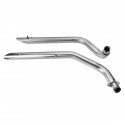 Slash Cut Full Exhaust System Pipe with Silencer For Honda STEED VLX400 VLX600