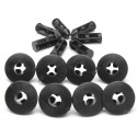 20pcs 8mm Rivets Trim Panel Fairing Clips Plastic Black For Suzuki Bumpers Sills Motorcycle 09409073085PK