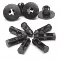 20pcs 8mm Rivets Trim Panel Fairing Clips Plastic Black For Suzuki Bumpers Sills Motorcycle 09409073085PK