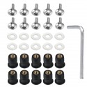 M5 Motorcycle Screws Set Fairing Bumpers Aluminium Push Pin Bumper Fasteners Clips Rivets Kit