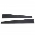 2 Pcs 74.5cm / 29.33inch Universal Fit Plastic Black Car Side Skirt Rocker Splitters Winglet Wings
