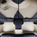 3Pcs Leather Full-Encased Car Floor Mat Front Rear Liner Waterproof for Cadillac CTS 4-Door 2008-2013