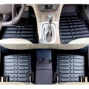 3Pcs Leather Full-Encased Car Floor Mat Front Rear Liner Waterproof for Cadillac CTS 4-Door 2008-2013
