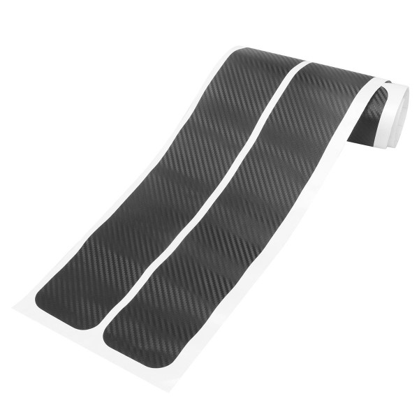 4Pcs 3D Carbon Fiber Pattern Car Door Plate Sill Scuff Cover Anti Scratch Strip Trunk Mat